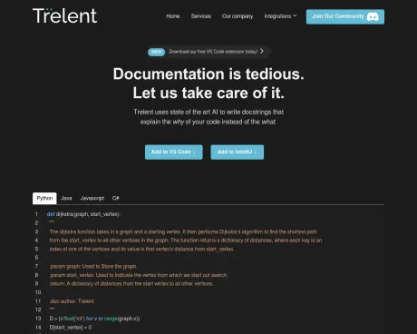 AI Docstrings screenshot