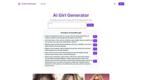 AI Girl Generator screenshot