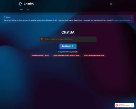 ChatBA screenshot