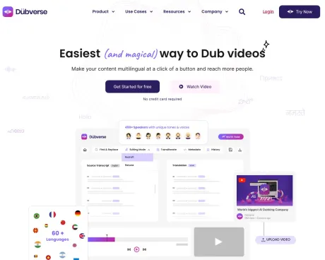 Dubverse AI screenshot