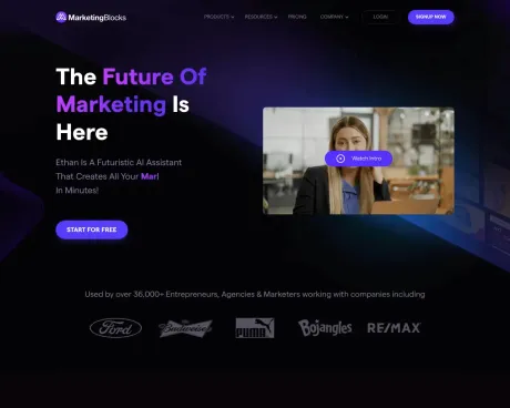 MarketingBlocks AI screenshot
