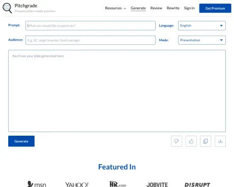 Pitchgrade screenshot