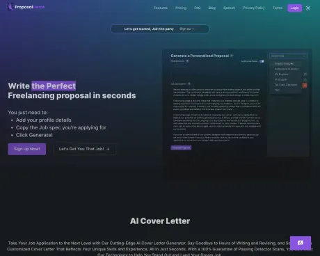Proposalgenie screenshot