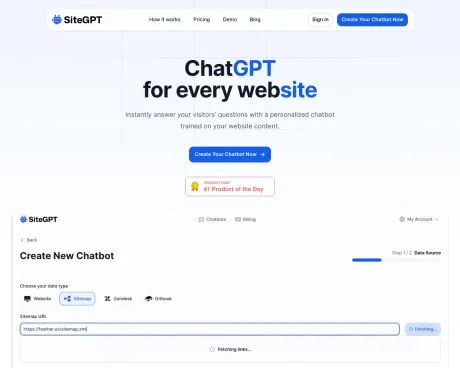 SiteGPT screenshot