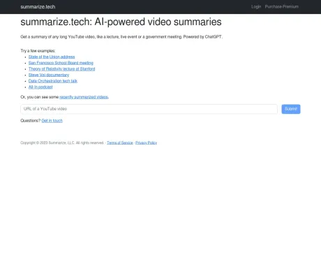 Summarize Tech screenshot