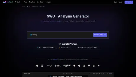 MyMap.AI Swot Analysis Generator screenshot